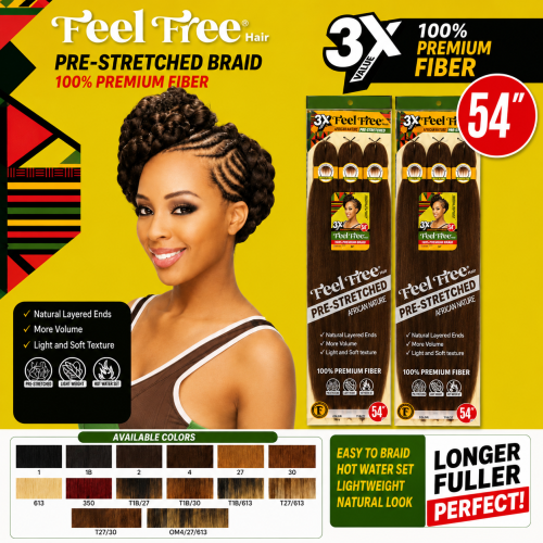 3X Pre-Stretched Braid 54"(2Packs)