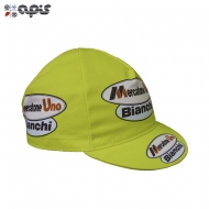 아피스[APIS] 메르카톤 우노 - 비앙키[Mercatone Uno - Bianchi] 빈티지 사이클링캡/쪽모자/면 조각모(재고 특판)