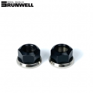 런웰[RUNWELL] 엘리트 허브 너트 블랙/실버[ELITE HUB NUT BLACK/SILVER] 트랙 허브용 너트