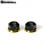 런웰[RUNWELL] 엘리트 허브 너트 블랙/골드[ELITE HUB NUT BLACK/GOLD] 트랙 허브용 너트