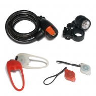 중국산 자전거용 자물쇠/LED 라이트 깜빡이 안전등(라이트/깜빡이 추가로 1개 더 지급 - A/S용도)