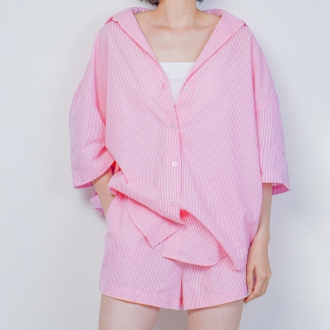 누엣지 - 라이크 보이프렌드 오버핏 셔츠 셋업