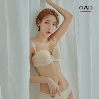 DAB 댑 데일리 누디핏 오프숄더 베이직 반컵 브라 팬티 세트