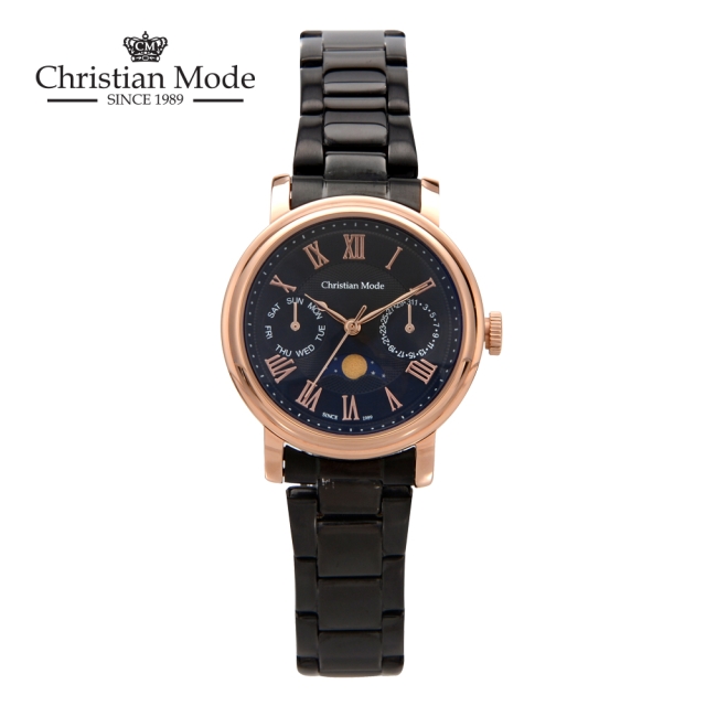 크리스챤모드 여성 문페이즈 메탈시계 CM401BROB L