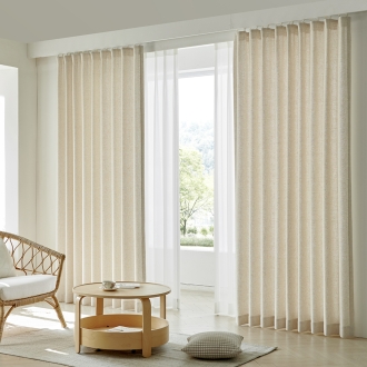 커튼명장 100% 맞춤제작 클래식 린넨 거실커튼 (레일,자석끈 포함)