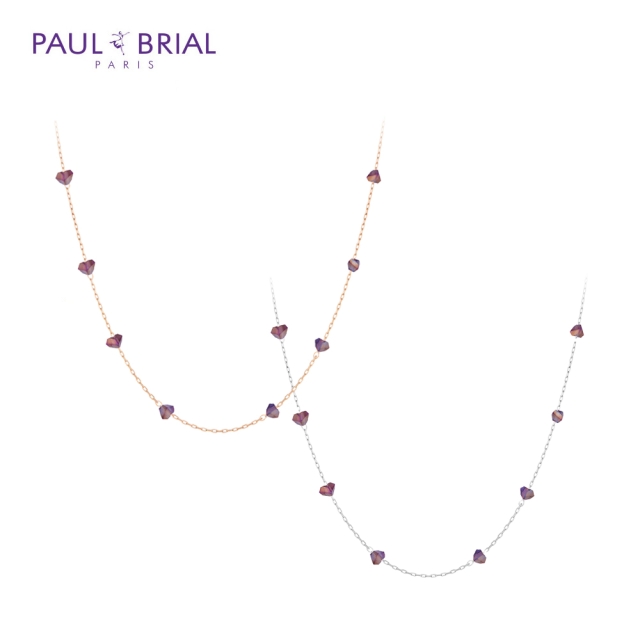 [PAUL BRIAL] 폴브리알 주얼리 SILVER 퍼플 스톤 목걸이 PYSN0113