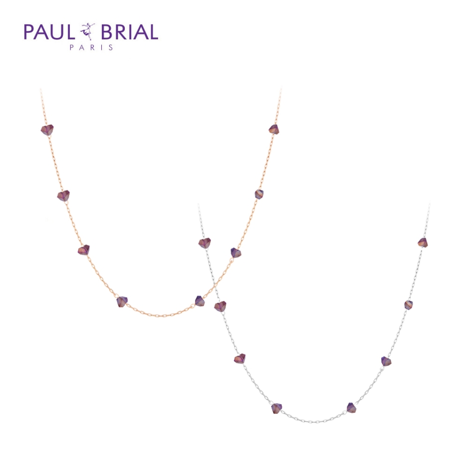 [PAUL BRIAL] 폴브리알 주얼리 SILVER 퍼플 스톤 목걸이 PYSN0113