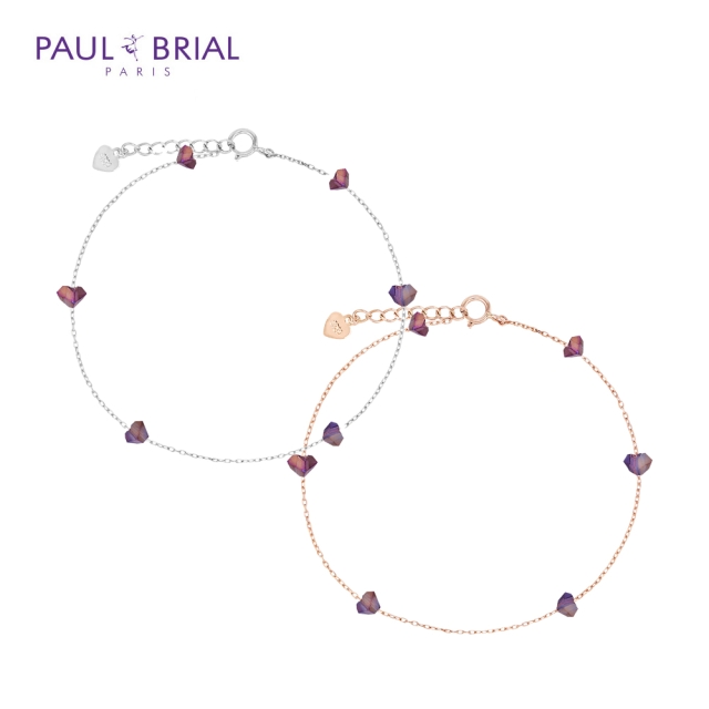 [PAUL BRIAL] 폴브리알 주얼리 SILVER 퍼플 스톤 팔찌 PYSB0115