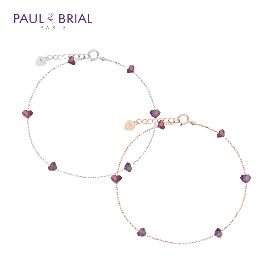 [PAUL BRIAL] 폴브리알 주얼리 SILVER 퍼플 스톤 팔찌 PYSB0115