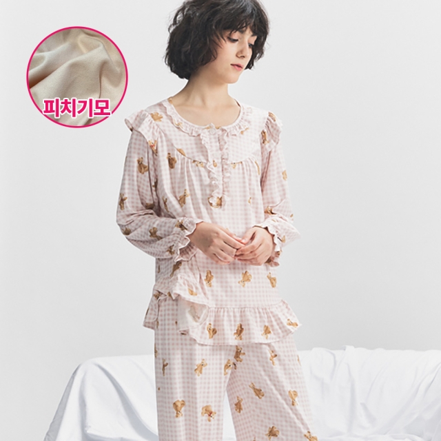 DAB 댑 피크닉 테디 소프텐션 잠옷세트 여성용_GPJ17253