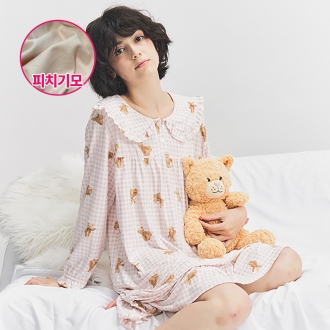 DAB 댑 피크닉테디 소프텐션 원피스잠옷 여성용_GPJ17265