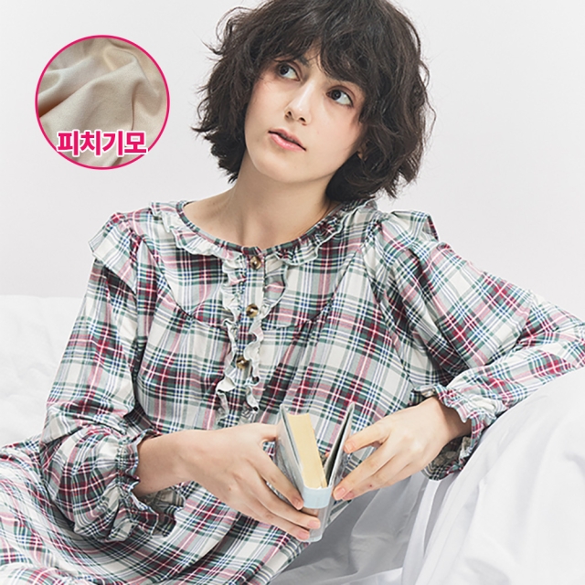 DAB 댑 빈티지 프레피 소프텐션 원피스잠옷 여성용_GPJ17264