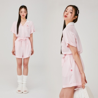 파스티야 로우컷 데일리 홈웨어 점프수트(라이트핑크)