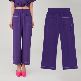 파스티야 세미 부츠컷 데일리 홈웨어 9부 팬츠(바이올렛)
