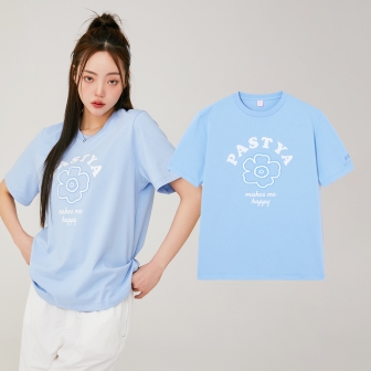 파스티야 이지프린트 데일리 홈웨어 티셔츠(스카이블루)