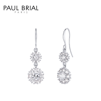 [PAUL BRIAL] 폴브리알 주얼리 BRASS 크리스탈 더블 귀걸이 PPBE0057