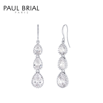 [PAUL BRIAL] 폴브리알 주얼리 BRASS 크리스탈 드롭 귀걸이 PPBE0058