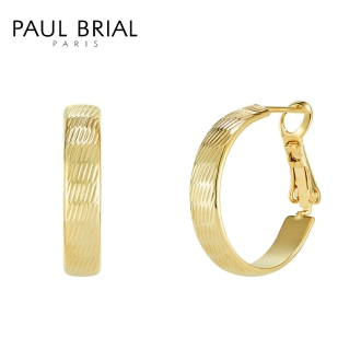 [PAUL BRIAL] 폴브리알 주얼리 BRASS 빗살 후프링 귀걸이 PYBE0118