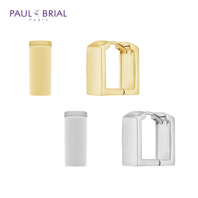 [PAUL BRIAL] 폴브리알 주얼리 BRASS 사각 원터치 귀걸이 PYBE0137