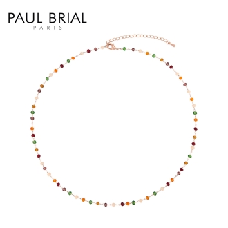 [PAUL BRIAL] 폴브리알 주얼리 BRASS 비즈 목걸이(ORANGE) PJBN0219
