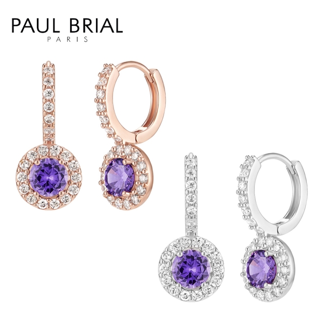 [PAUL BRIAL] 폴브리알 원형 큐빅 원터치 (P)_PGBE0256