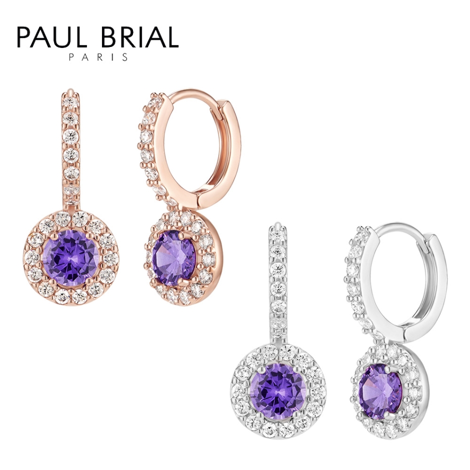 [PAUL BRIAL] 폴브리알 원형 큐빅 원터치 (P)_PGBE0256