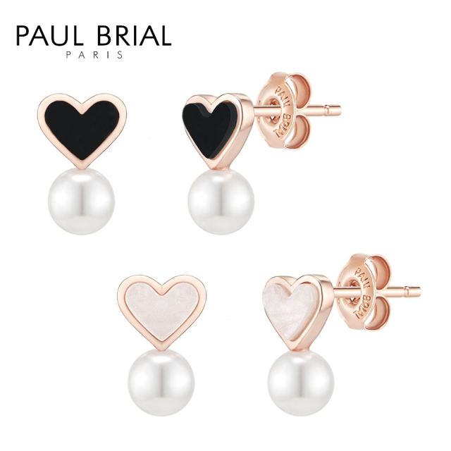 [PAUL BRIAL] 폴브리알 하트 진주 귀걸이_PNBE0273