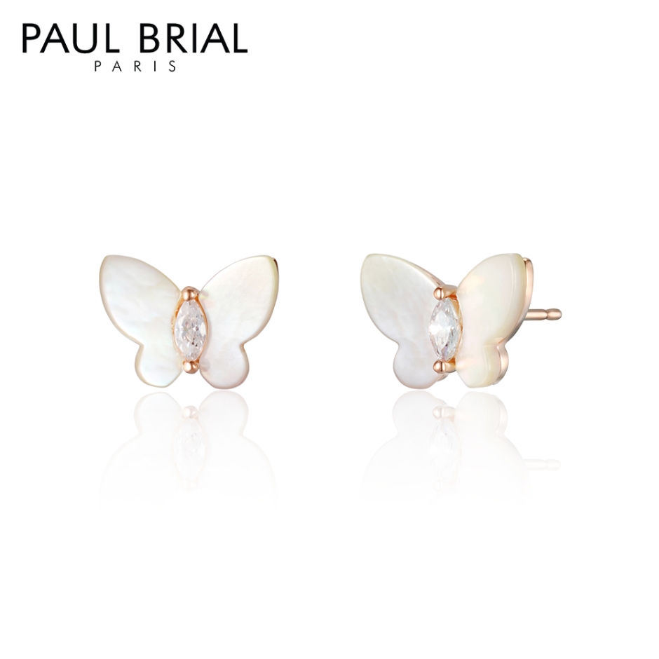[PAUL BRIAL] 폴브리알 자개 나비 귀걸이_PNBE0287