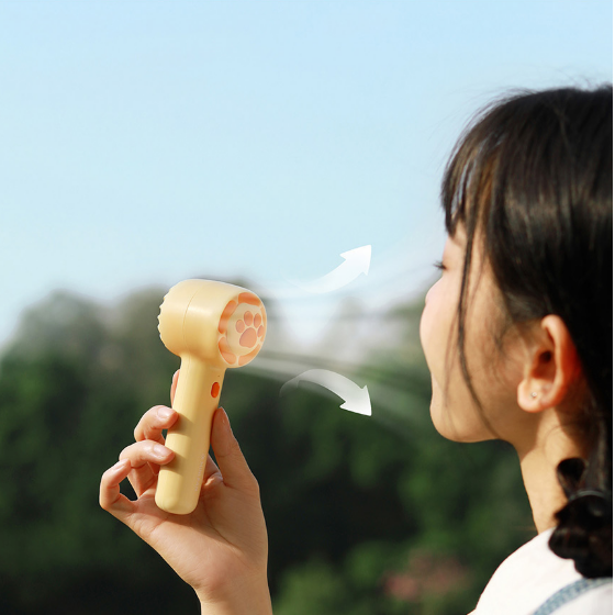 BLDC모터 6엽터포팬 휴대용 젤리풋 미니 선풍기