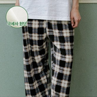 DAB 댑 클래식 브라운체크 수면 조거 잠옷바지 여성용_GPJ19762