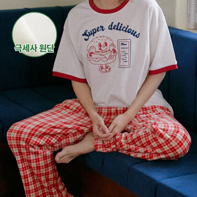 노엘 체크 수면 조거 잠옷바지 여성용 _GPJ19771