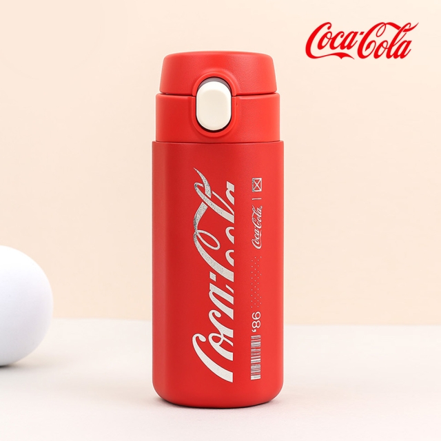 코카콜라 정품 논슬립 원터치 이중스텐 텀블러