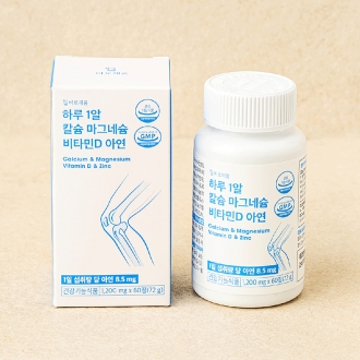 [바로채움] 칼슘 마그네슘 비타민D 아연 1200mg x 60정 (2개월분)