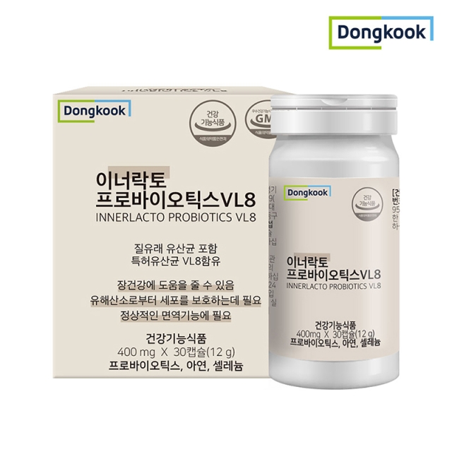 [동국] 질유산균 1억마리 이너락토 프로바이오틱스VL8 400mg x 30캡슐