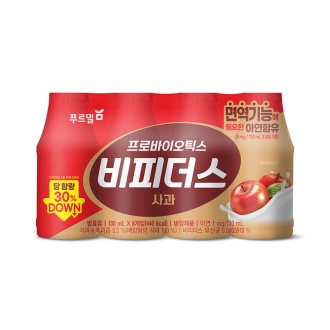 [푸르밀] 비피더스 마시는 요구르트 130ml x 32개입 (사과)