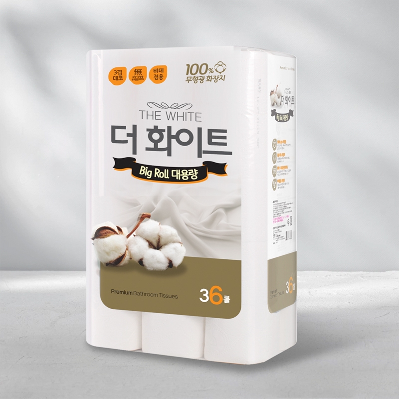 100% 천연펄프 대용량 더 화이트 27m x 36롤