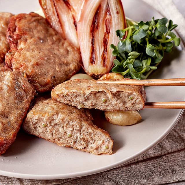 [다있소정육점] 압도적 고기함량 한우 한돈 하트 떡갈비 270g