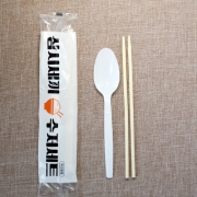 일회용수저세트(숟가락, 대나무젓가락)비닐포장  1박스 500개