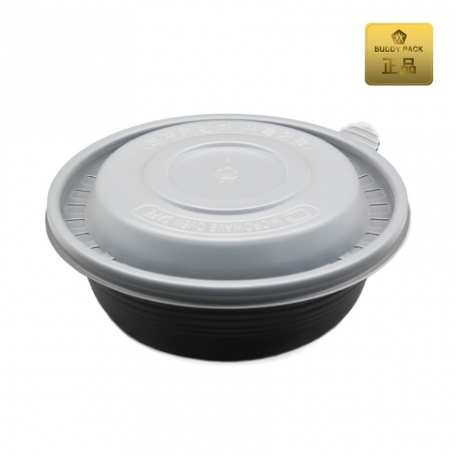 면용기 검정 중 300세트(돔형뚜껑) 200파이 자장면용기 1100ml  M-200A 짜장면 칼국수 냉면