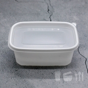 M-1014C 흰색-600세트 사각반죽용기 반찬 국 400ml 일회용기