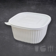 TY일호용사각탕용기(대)백색 흰색 200세트 3000ml 찜,감자탕포장배달 220mm 정사각