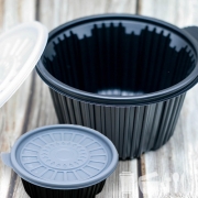 215파이 탕용기(EH-215) 소 중 대 흑색 블랙 200개세트 1800ml 2200ml 2500ml