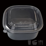 TY-180mm 정사각일회용기 검정 블랙-300개세트 죽 도시락 반찬 샐러드 덮밥용기 소중대특대