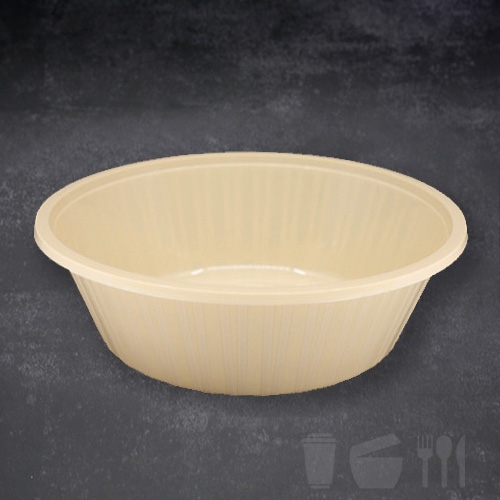 사출원형 실링용기 중 TY2167 베이지 400개 자장면 중화요리 짬뽕 자장면