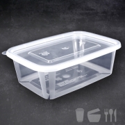 TY 사출 사각밀폐용기 0.85L(850ml) 400개세트 튼튼한 투명 다회용 반찬, 죽, 다용도