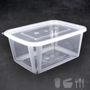 TY 사출 사각밀폐용기 1.5L(1500ml) 300개세트 튼튼한 투명 다회용 반찬, 죽, 삼계탕용기