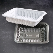 실링용기 TY 3호 화이트 블랙 1200개 600ml 깨끗하고 튼튼한 일회용포장용기 뚜껑별도