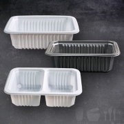 실링용기 TY 21호 화이트 블랙 800개 700ml 깨끗하고 튼튼한 일회용포장용기 뚜껑별도