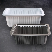 실링용기 TY 2호 화이트 블랙 800개 1000ml 깨끗하고 튼튼한 일회용포장용기 뚜껑별도