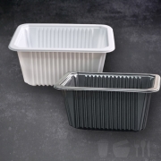 실링용기 TY 1호 화이트 블랙 800개 1500ml 깨끗 튼튼 일회용포장용기 뚜껑별도